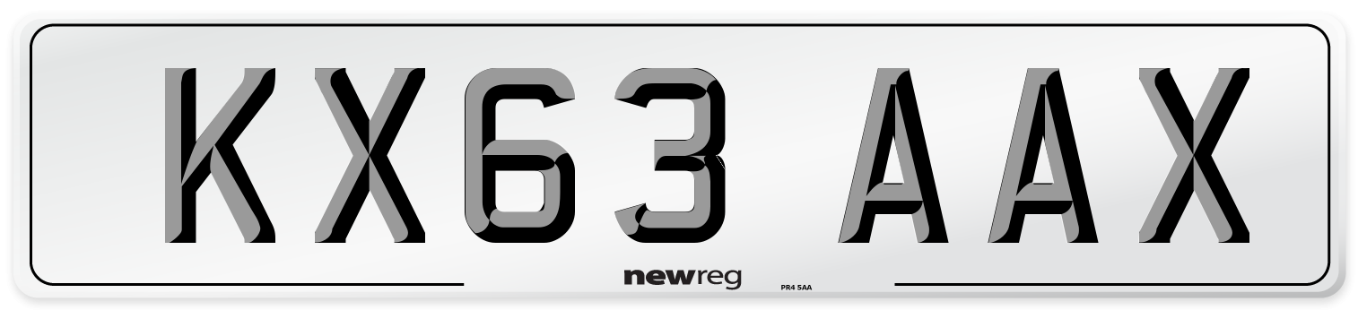 KX63 AAX Number Plate from New Reg